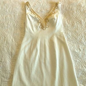 Lilly Pulitzer Dress white with gold trim